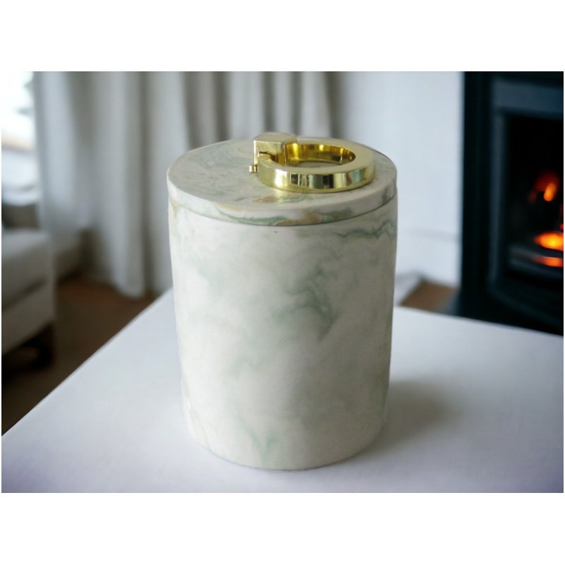 Soft Green & Gold Candle